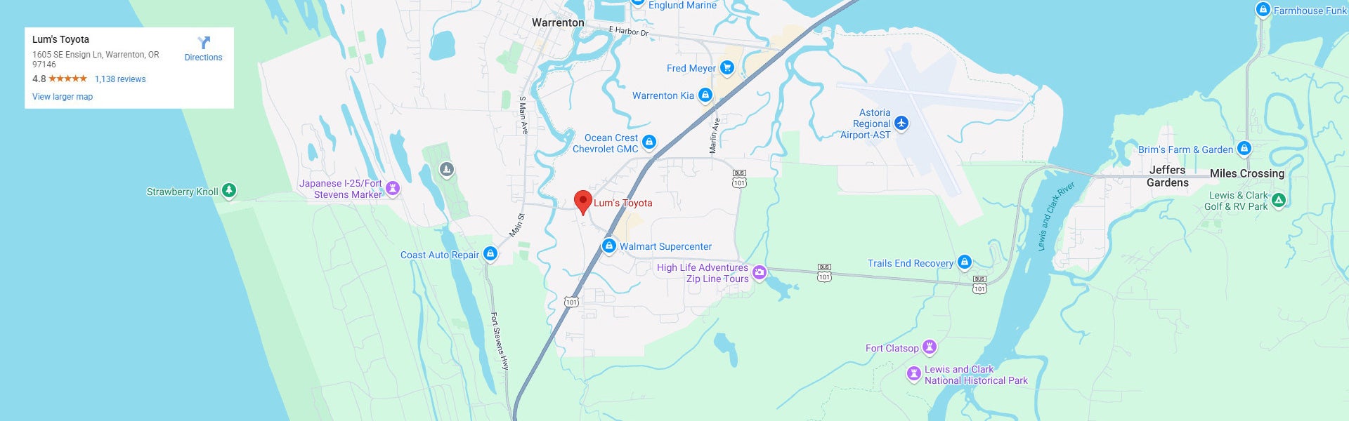 Lum's Toyota Desktop Map Image