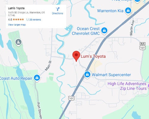 Lum's Toyota Desktop Map Image